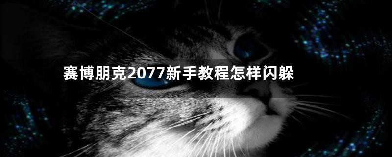 赛博朋克2077新手教程怎样闪躲