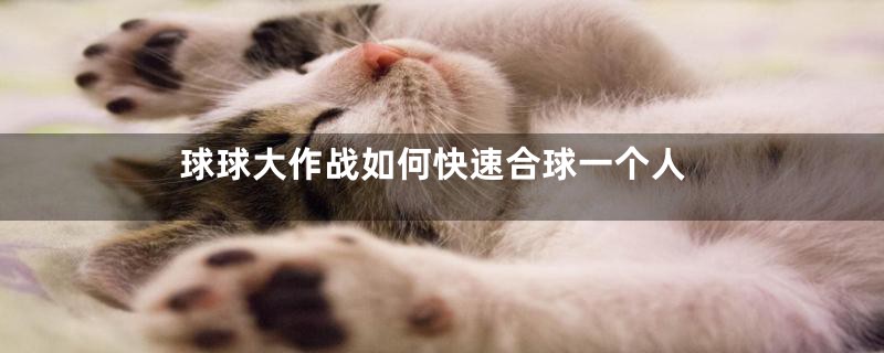 球球大作战如何快速合球一个人