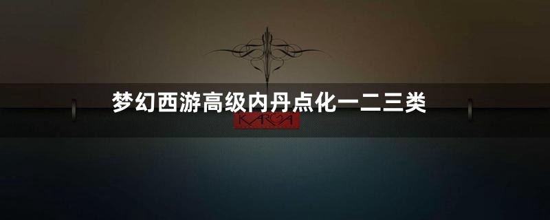 梦幻西游高级内丹点化一二三类